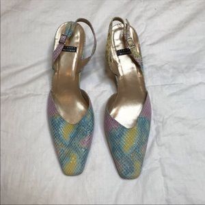Stuart Weiztman Snake Skin look shoes